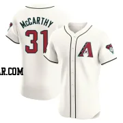 Jake McCarthy Men's Arizona Diamondbacks Cream Elite Home Patch Jersey