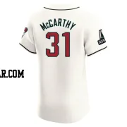 Jake McCarthy Men's Arizona Diamondbacks Cream Elite Home Patch Jersey