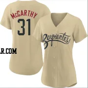 Jake McCarthy Women's Arizona Diamondbacks Gold Authentic 2021 City Connect Cool Base Jersey