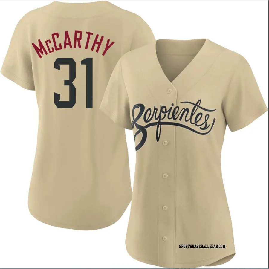 Jake McCarthy Women's Arizona Diamondbacks Gold Authentic 2021 City Connect Cool Base Jersey