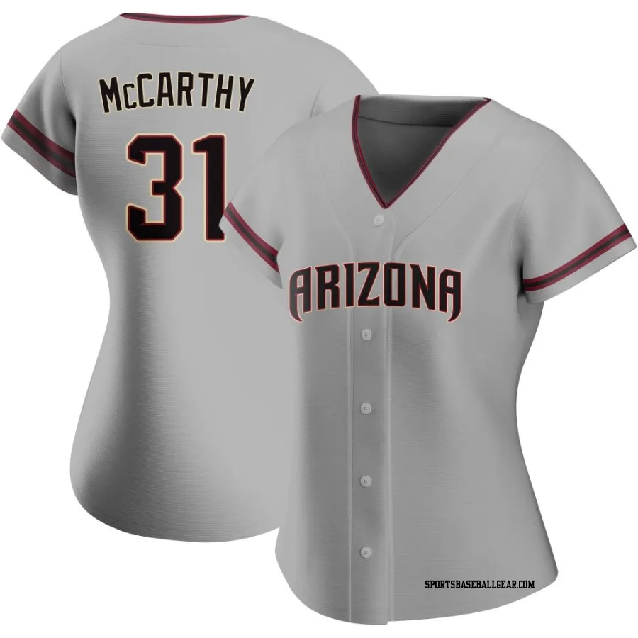 Jake McCarthy Women's Arizona Diamondbacks Gray Authentic Road Jersey