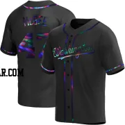 Jake McGee Men's Washington Nationals Black Holographic Replica Alternate Jersey