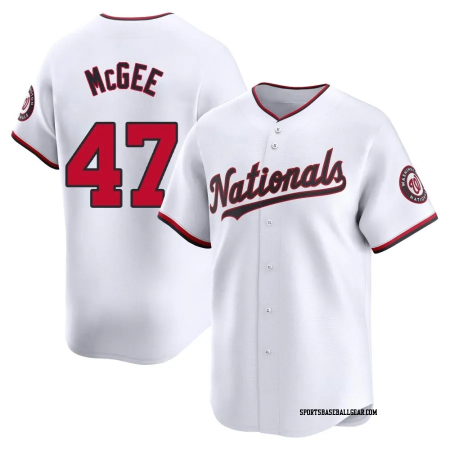 Jake McGee Men's Washington Nationals White Limited Home Jersey