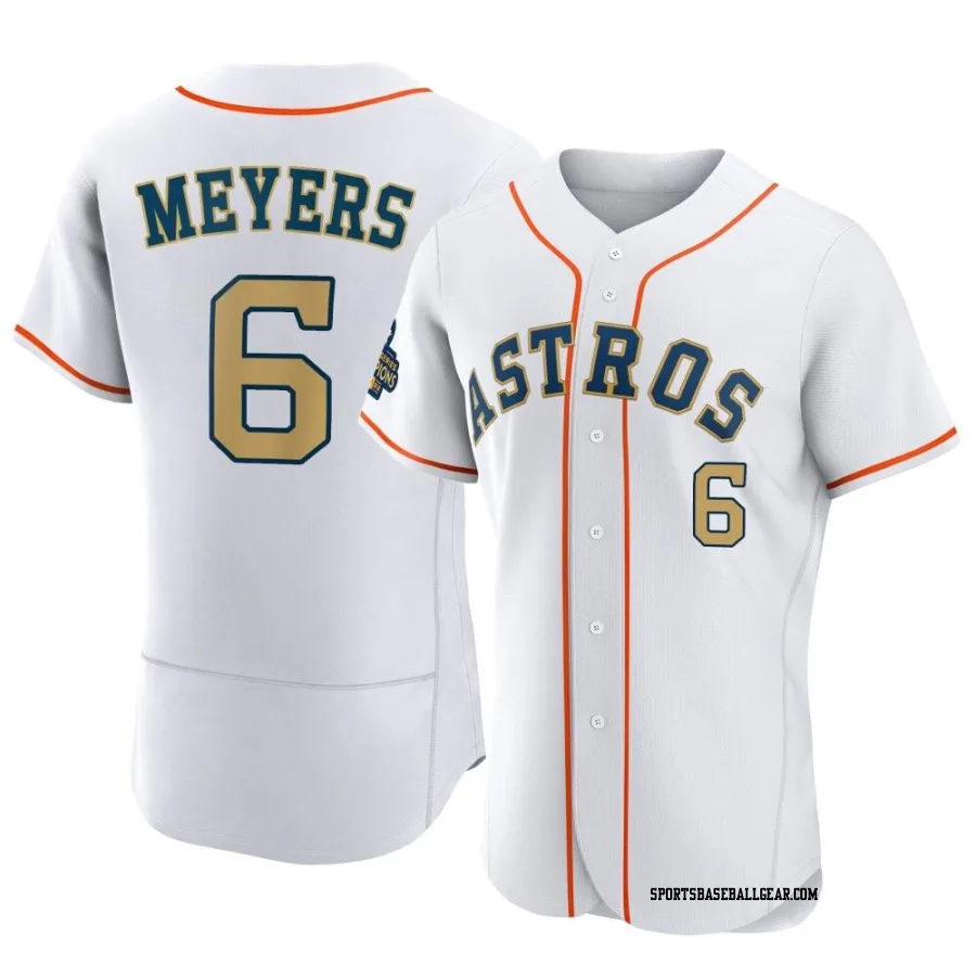 Jake Meyers Men's Houston Astros Gold Authentic White 2023 Collection Jersey