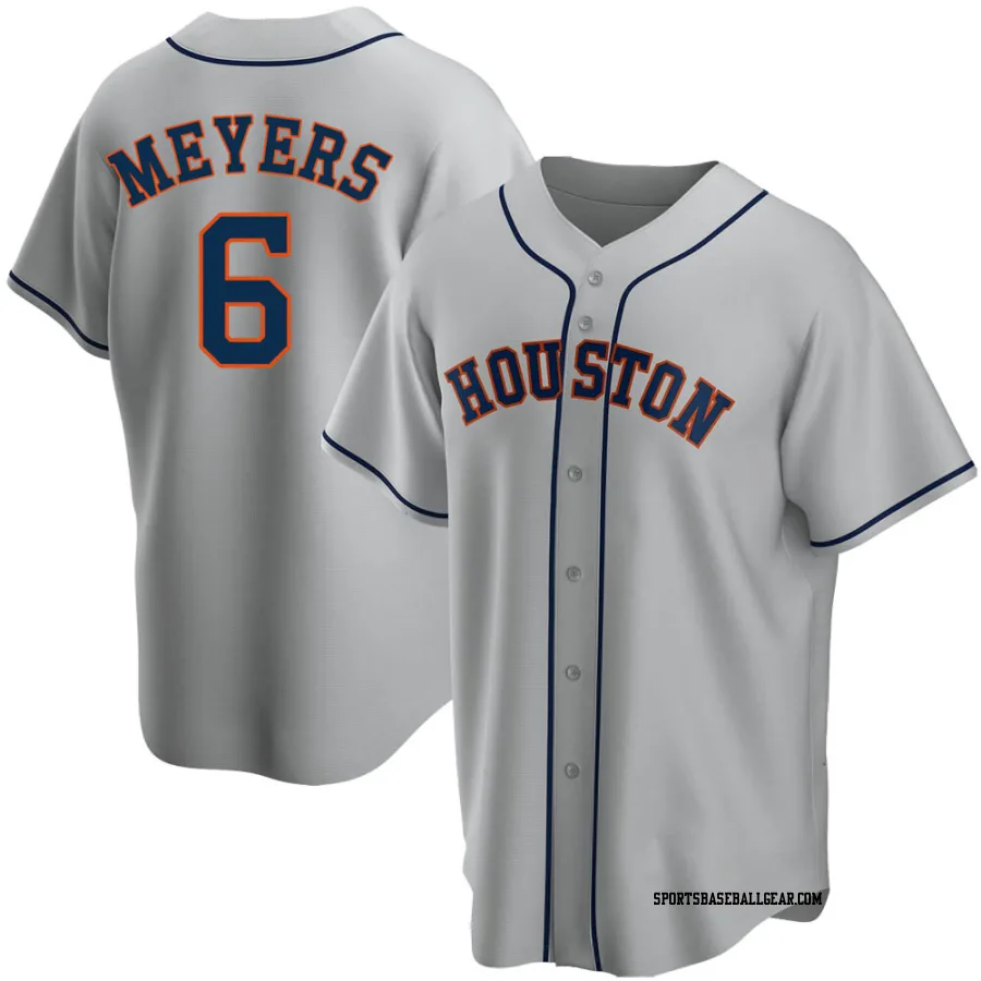 Jake Meyers Men's Houston Astros Gray Replica Road Jersey