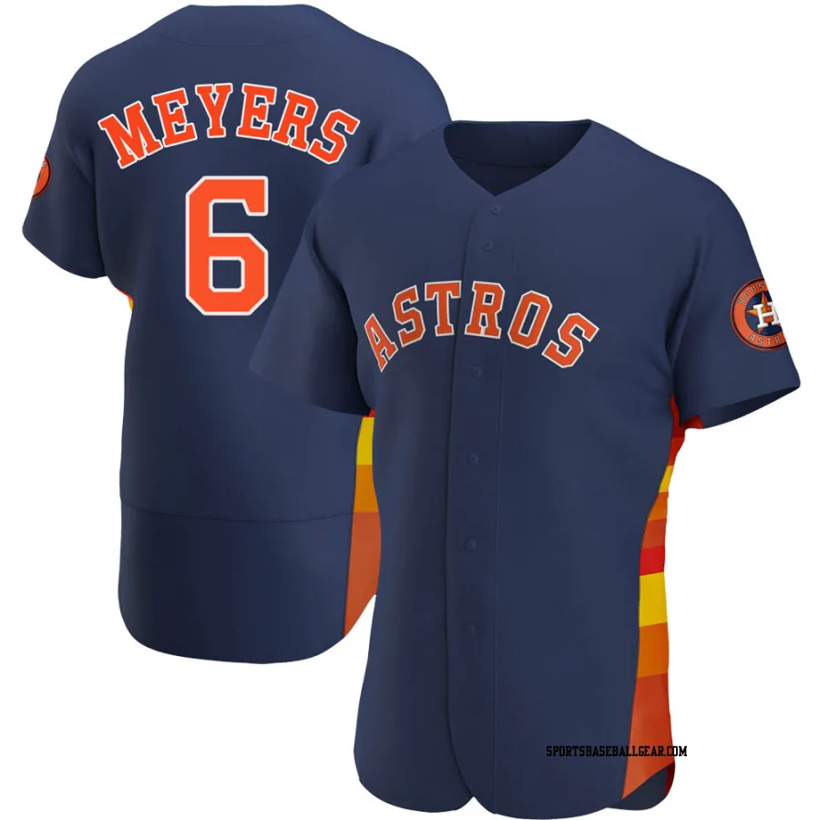 Jake Meyers Men's Houston Astros Navy Authentic Alternate Jersey