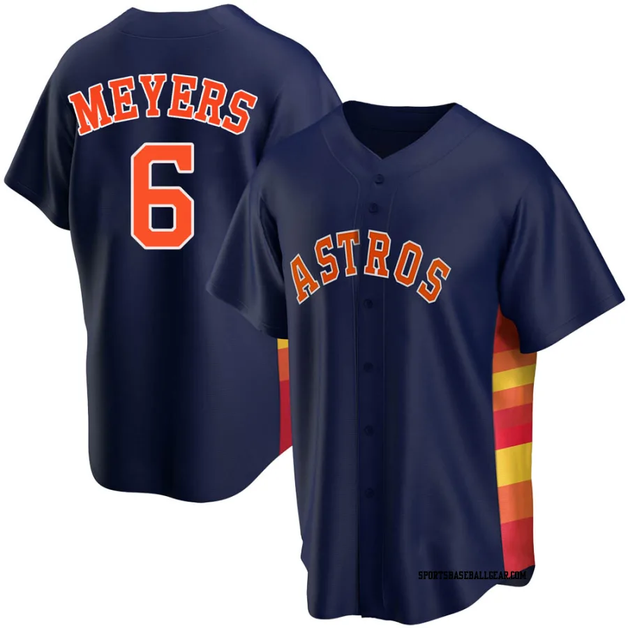 Jake Meyers Men's Houston Astros Navy Replica Alternate Jersey