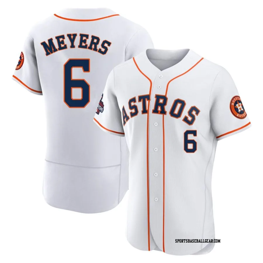 Jake Meyers Men's Houston Astros White Authentic 2022 World Series Champions Home Jersey