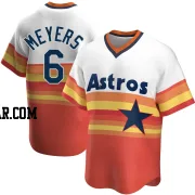 Jake Meyers Men's Houston Astros White Replica Home Cooperstown Collection Jersey