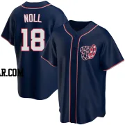 Jake Noll Men's Washington Nationals Navy Replica Alternate Team Jersey