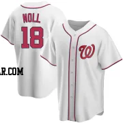 Jake Noll Men's Washington Nationals White Replica Home Jersey