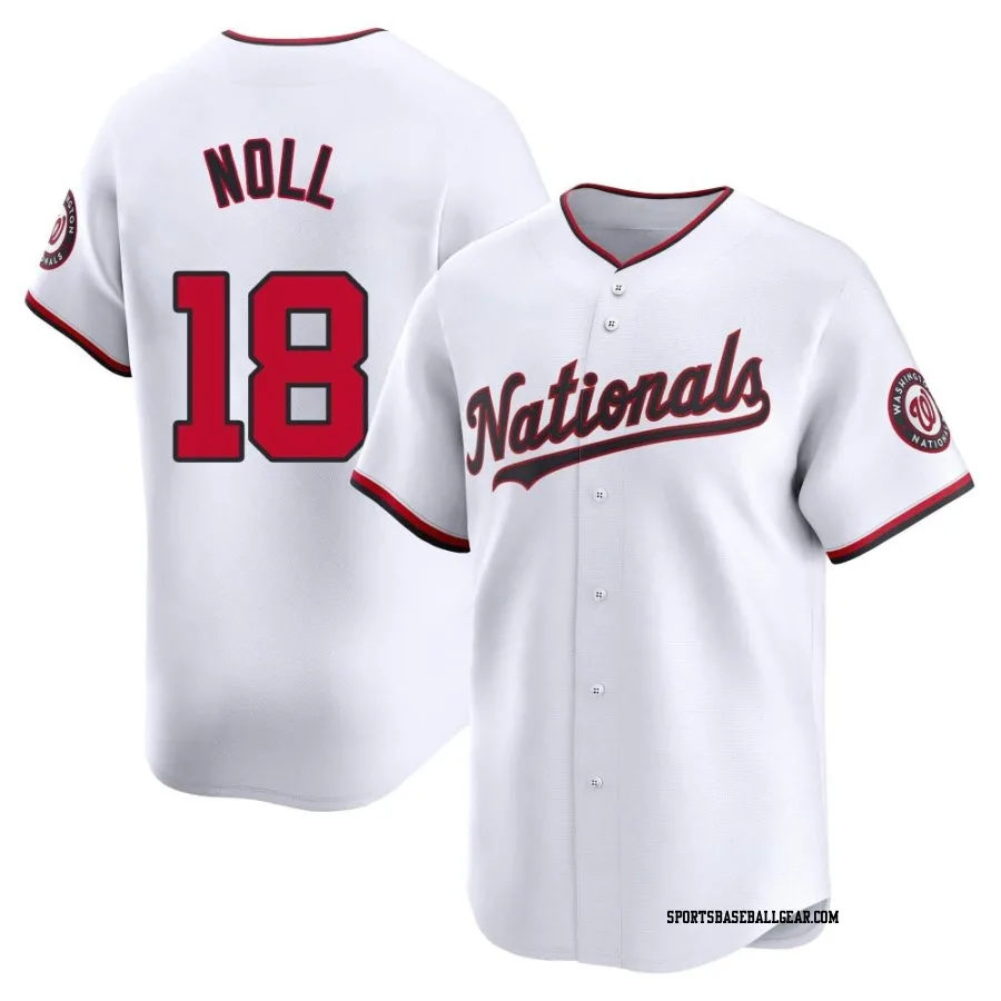 Jake Noll Youth Washington Nationals White Limited Home Jersey