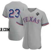 Jake Odorizzi Men's Texas Rangers Gray Authentic Road 2023 World Series Jersey