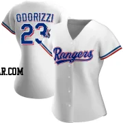 Jake Odorizzi Women's Texas Rangers White Authentic Home 2023 World Series Champions Jersey