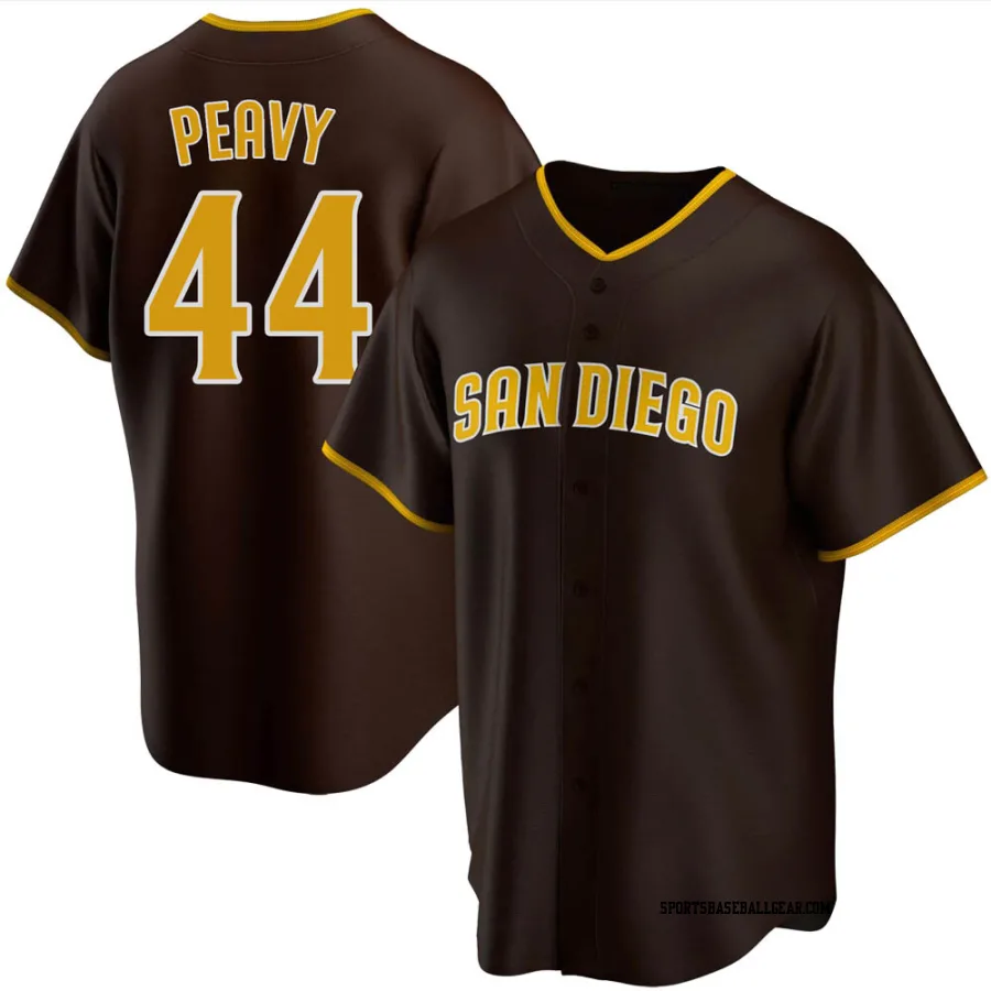 Jake Peavy Men's San Diego Padres Brown Replica Road Jersey