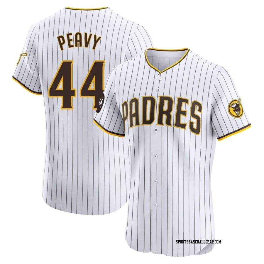 Jake Peavy Men's San Diego Padres White Elite Home Patch Jersey