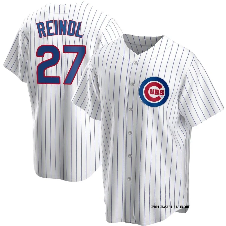 Jake Reindl Men's Chicago Cubs White Replica Home Jersey