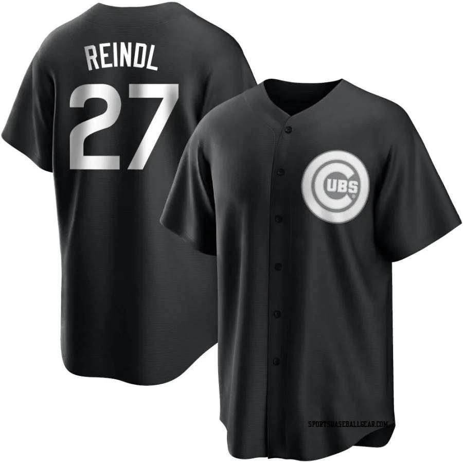 Jake Reindl Youth Chicago Cubs Black/White Replica Jersey