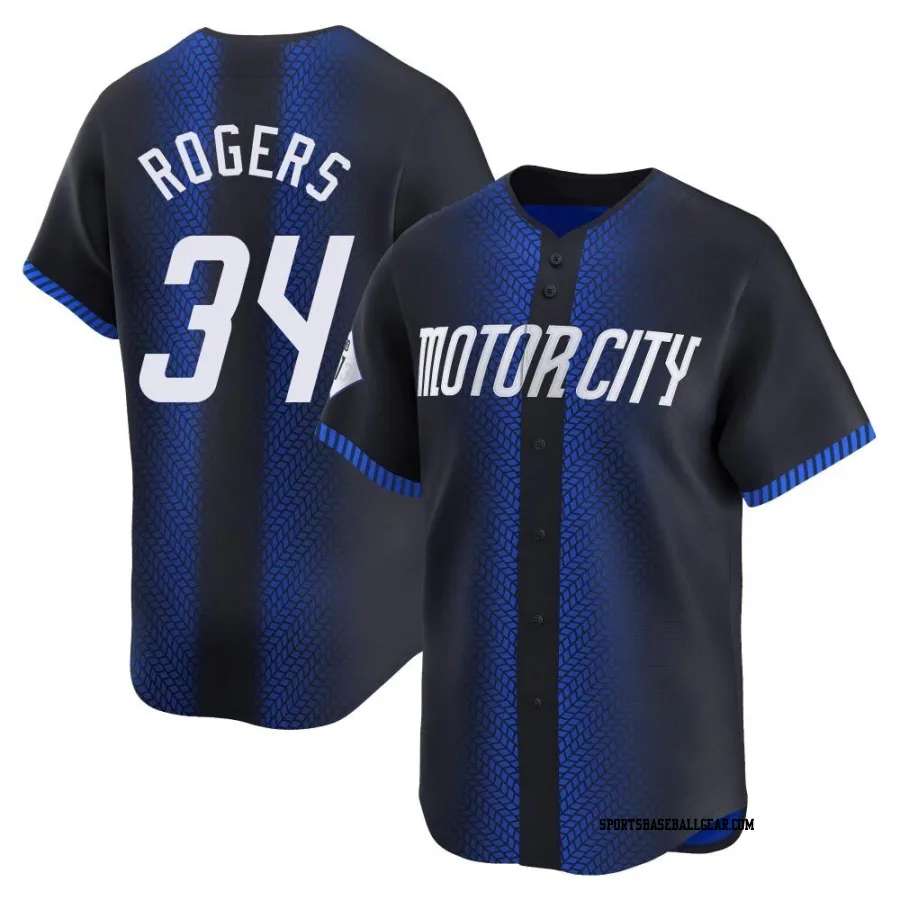 Jake Rogers Men's Detroit Tigers Blue Limited 2024 City Connect Jersey