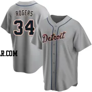 Jake Rogers Men's Detroit Tigers Gray Replica Road Jersey