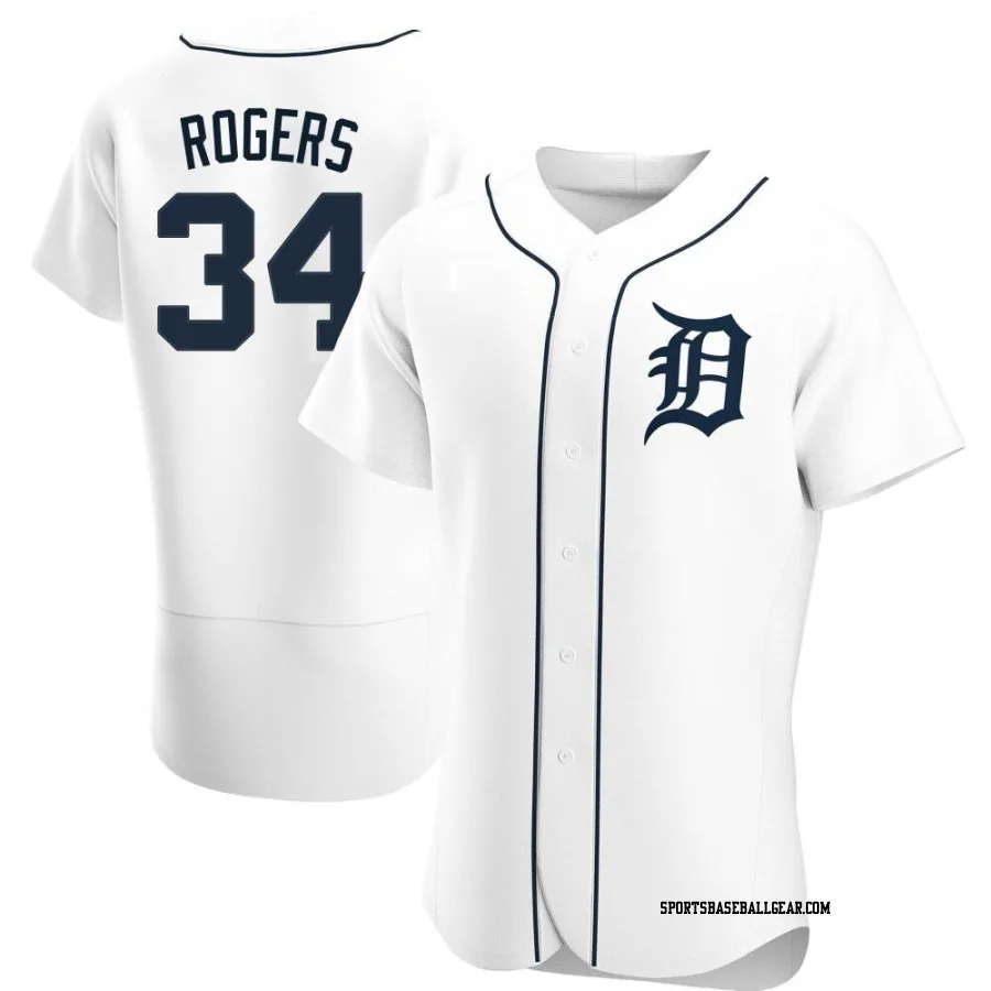 Jake Rogers Men's Detroit Tigers White Authentic Home Jersey