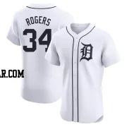 Jake Rogers Men's Detroit Tigers White Elite Home Jersey