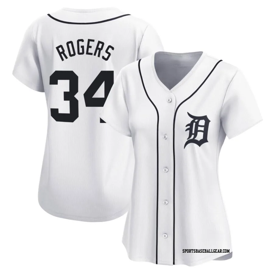 Jake Rogers Women's Detroit Tigers White Limited Home Jersey