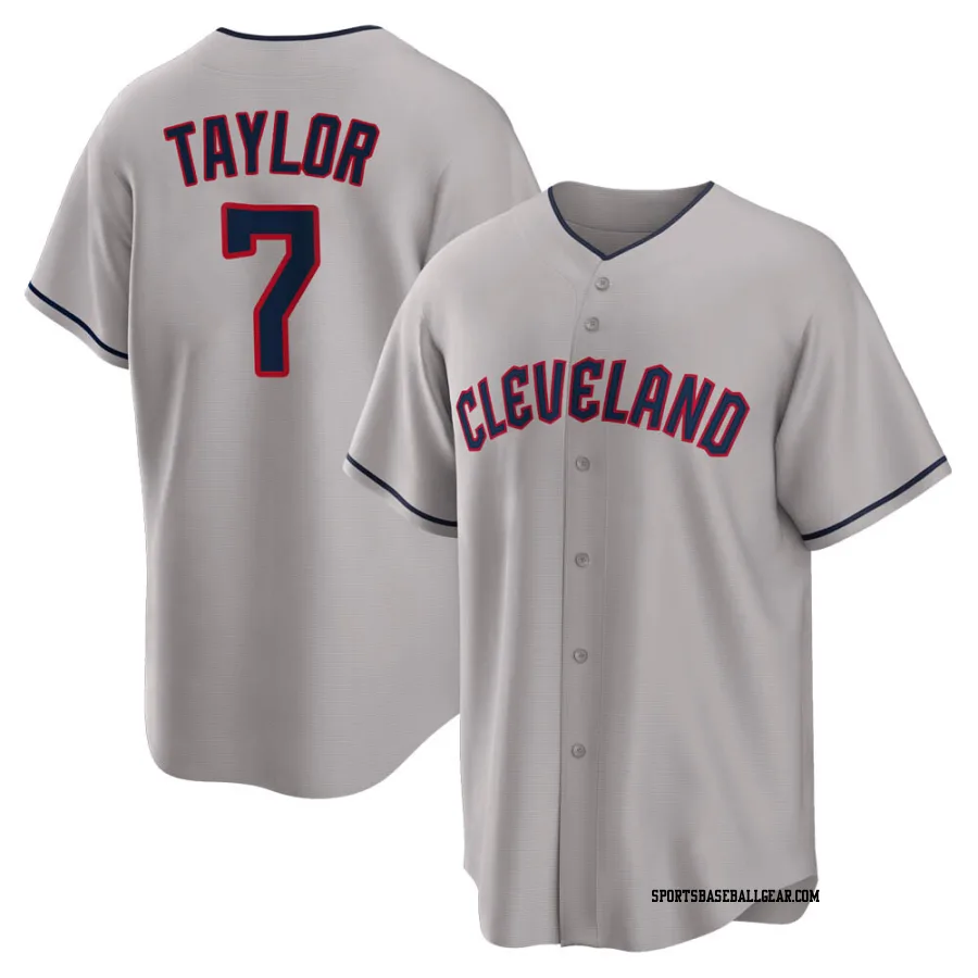 Jake Taylor Men's Cleveland Guardians Gray Replica Road Jersey