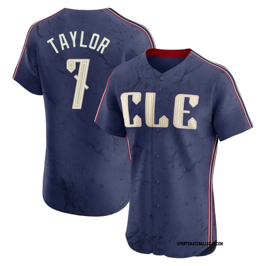 Jake Taylor Men's Cleveland Guardians Navy Elite 2024 City Connect Jersey