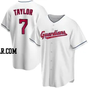 Jake Taylor Men's Cleveland Guardians White Replica Home Jersey