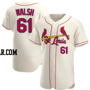 Jake Walsh Men's St. Louis Cardinals Cream Authentic Alternate Jersey