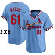 Jake Walsh Men's St. Louis Cardinals Light Blue Limited Cooperstown Collection Jersey