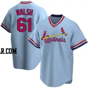 Jake Walsh Men's St. Louis Cardinals Light Blue Replica Road Cooperstown Collection Jersey