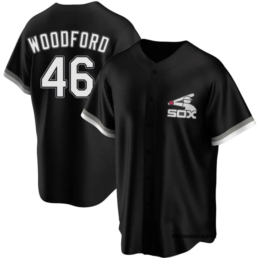 Jake Woodford Men's Chicago White Sox Black Replica Spring Training Jersey