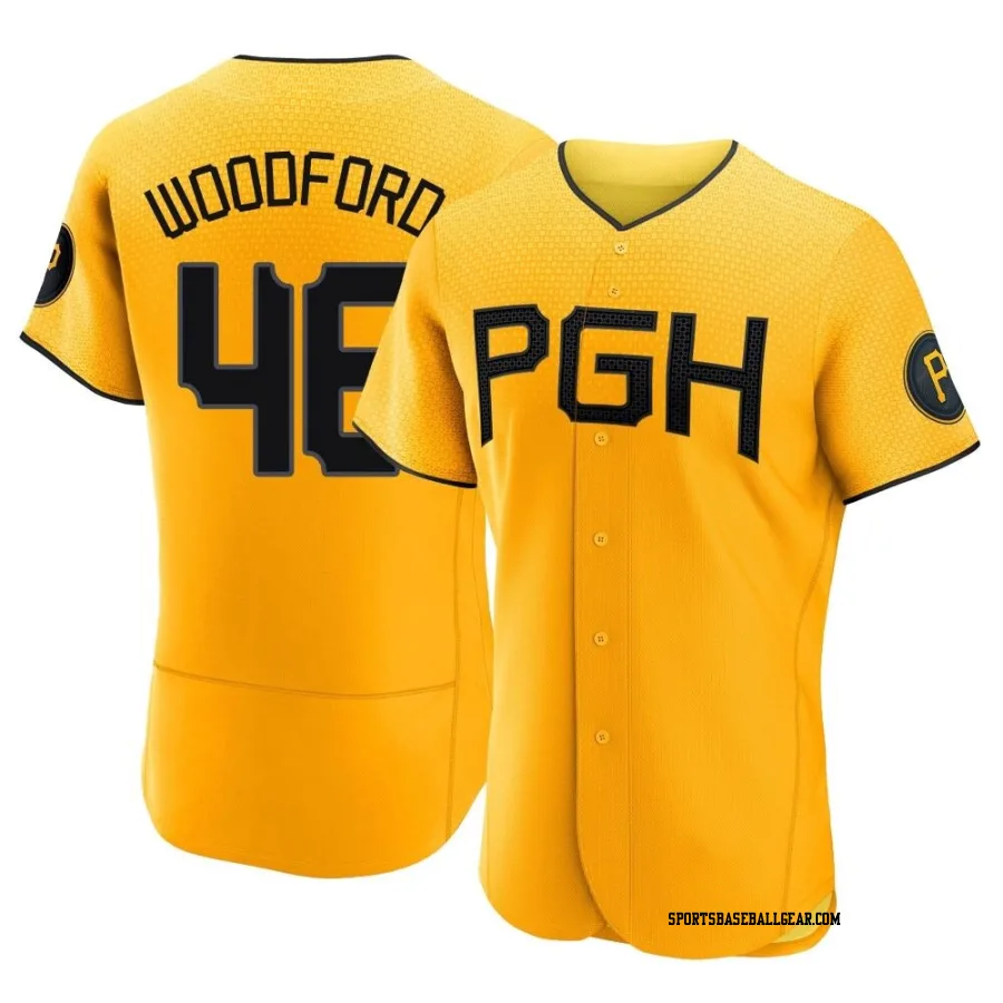 Jake Woodford Men's Pittsburgh Pirates Gold Authentic 2023 City Connect Jersey