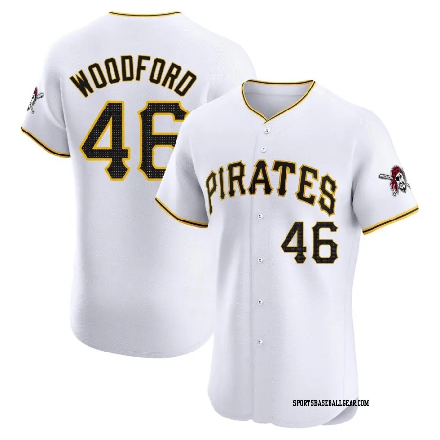 Jake Woodford Men's Pittsburgh Pirates White Elite Home Jersey