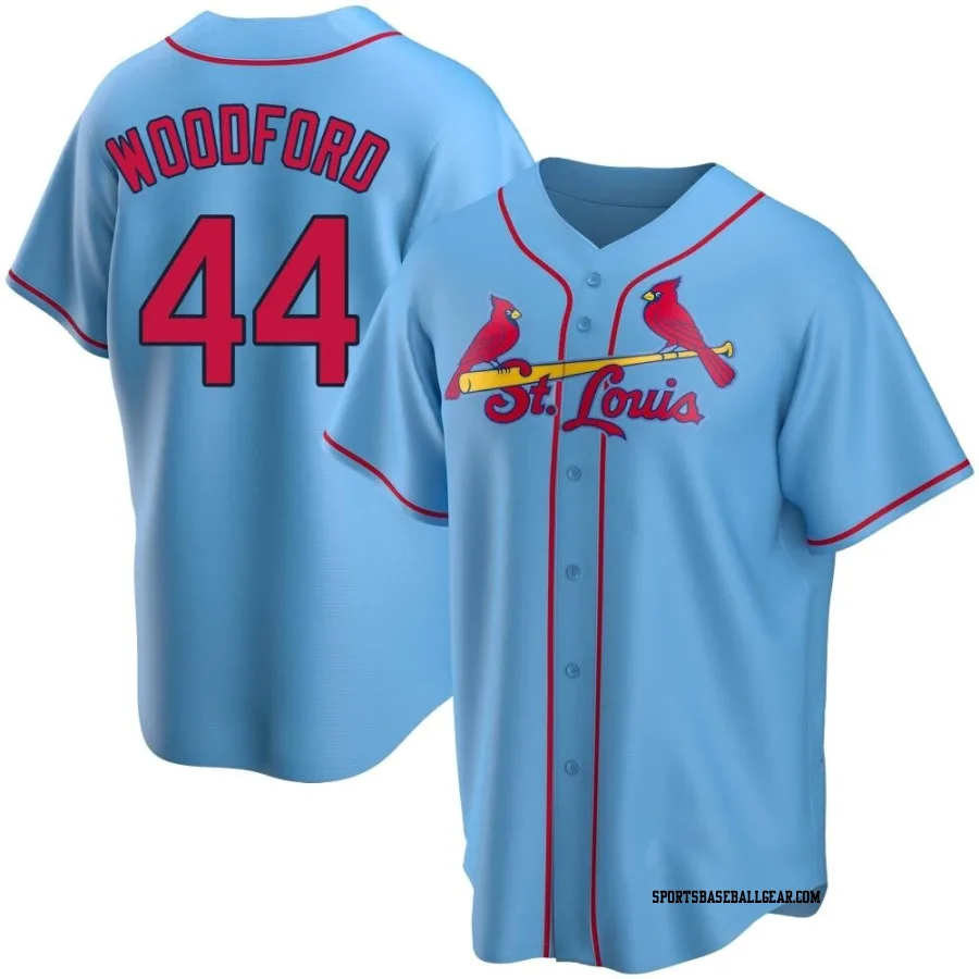 Jake Woodford Men's St. Louis Cardinals Light Blue Replica Alternate Jersey