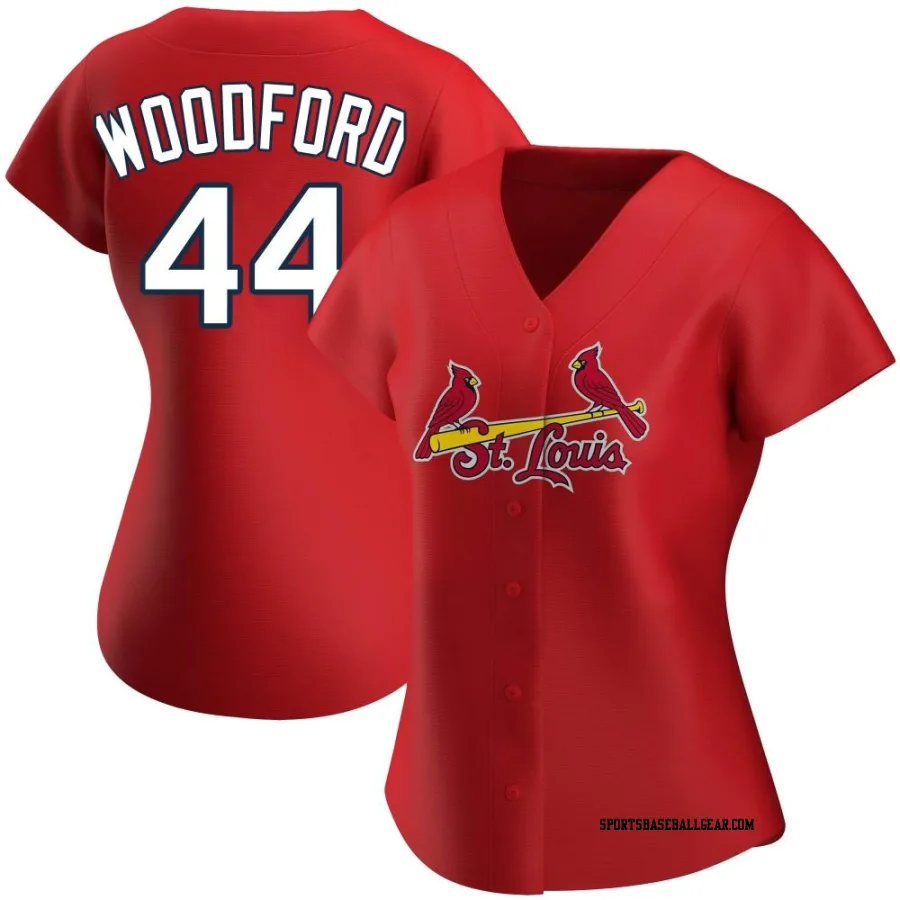 Jake Woodford Women's St. Louis Cardinals Red Authentic Alternate Jersey