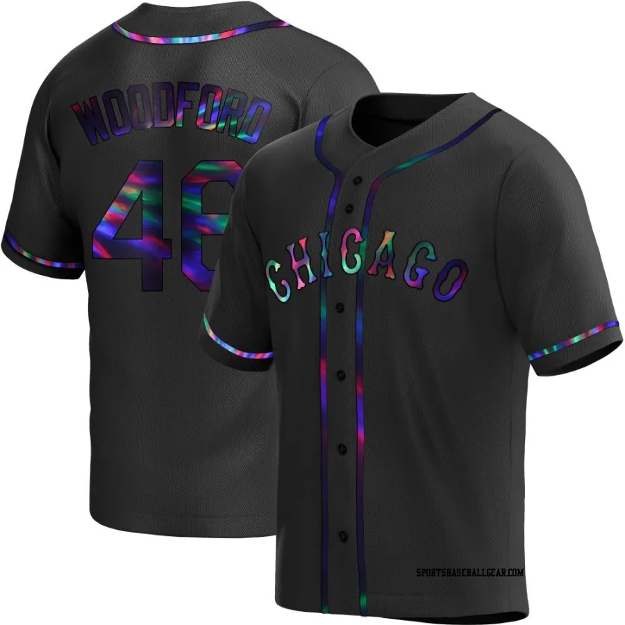 Jake Woodford Youth Chicago White Sox Black Holographic Replica Alternate Jersey