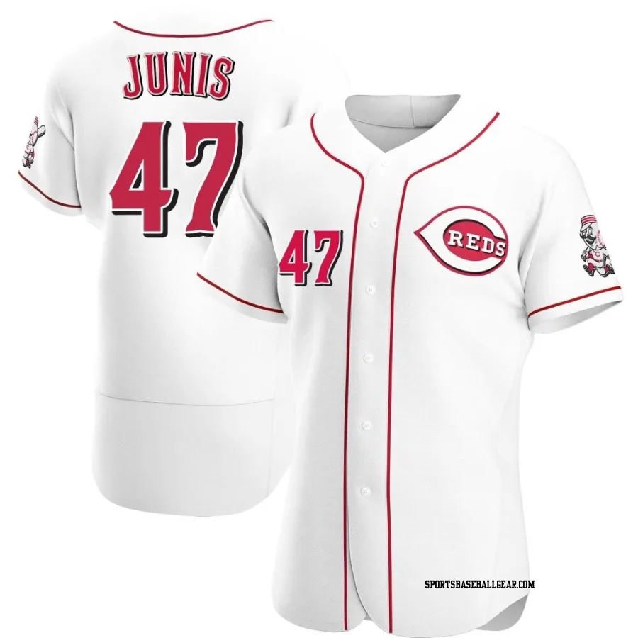 Jakob Junis Men's Cincinnati Reds White Authentic Home Jersey