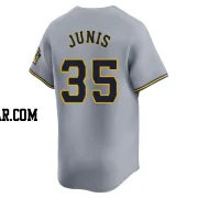 Jakob Junis Men's Milwaukee Brewers Gray Limited Away Jersey