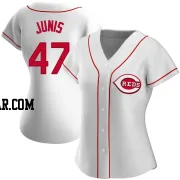 Jakob Junis Women's Cincinnati Reds White Authentic Home Jersey