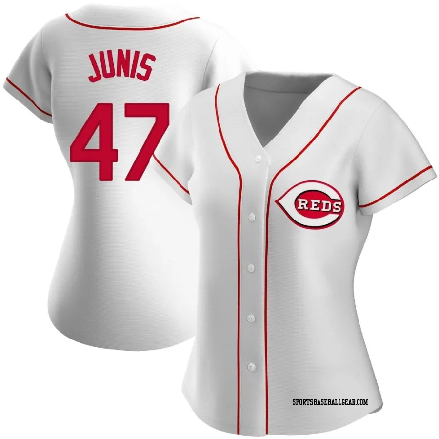 Jakob Junis Women's Cincinnati Reds White Authentic Home Jersey