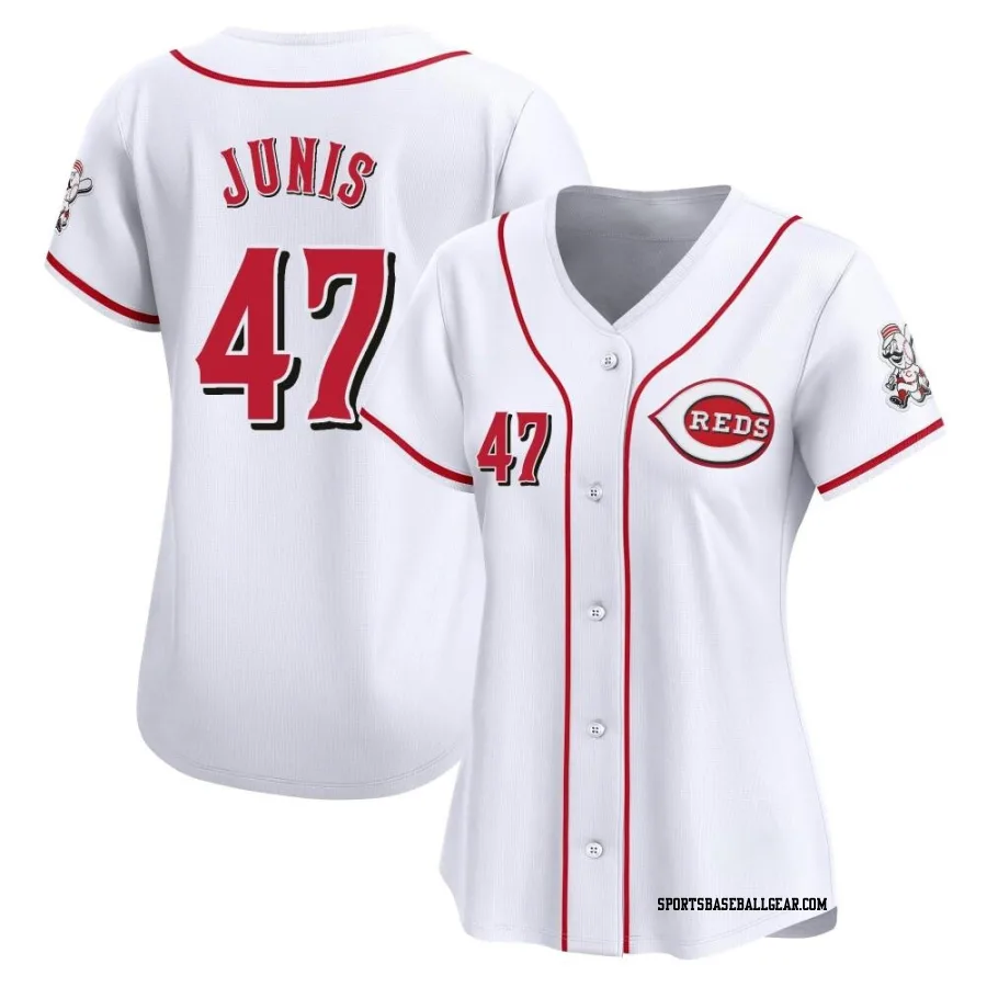 Jakob Junis Women's Cincinnati Reds White Limited Home Jersey