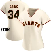 Jakob Junis Women's San Francisco Giants Cream Authentic Home Jersey