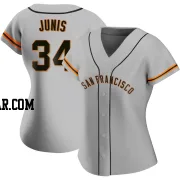 Jakob Junis Women's San Francisco Giants Gray Replica Road Jersey