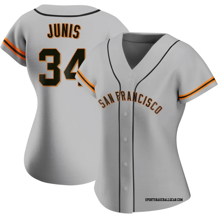 Jakob Junis Women's San Francisco Giants Gray Replica Road Jersey