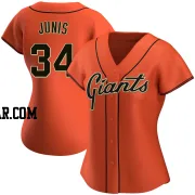 Jakob Junis Women's San Francisco Giants Orange Authentic Alternate Jersey