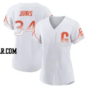 Jakob Junis Women's San Francisco Giants White Authentic 2021 City Connect Jersey