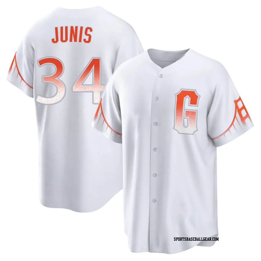 Jakob Junis Youth San Francisco Giants White Replica 2021 City Connect Jersey